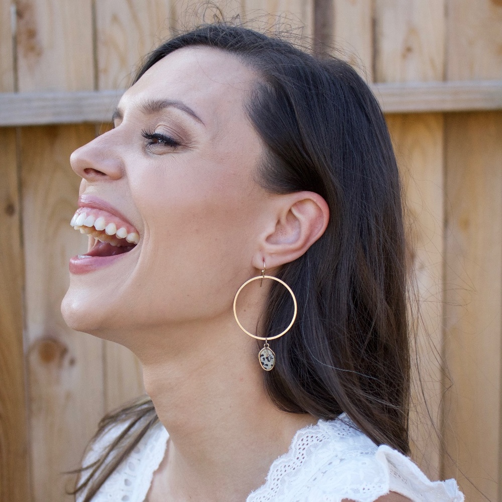 SPOTTED GOLD HOOPS